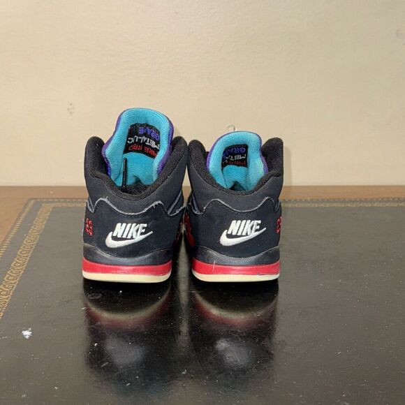 Nike Air Jordan 5 Retro Top 3 Black Red Purple CZ2991-001 Toddler Td Size 10C - Picture 4 of 5